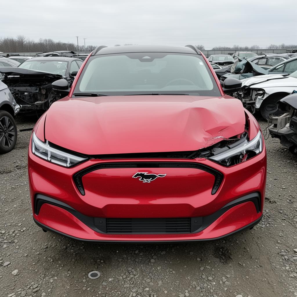 2023 Ford Mustang Mach-E with front end damage
